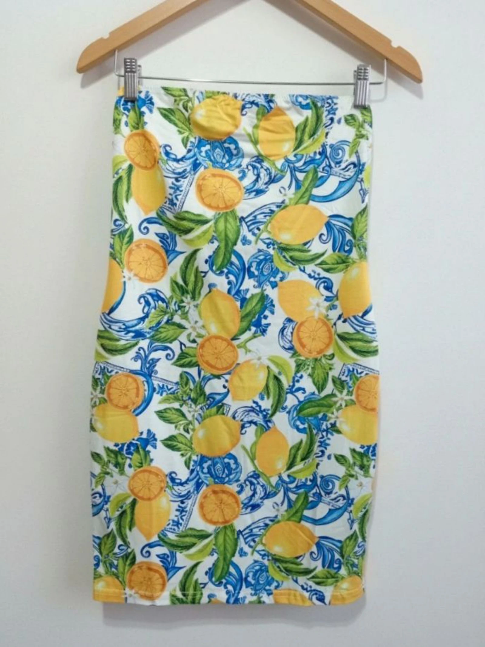 Vestido ajustado elástico estampado de limones – photo 3